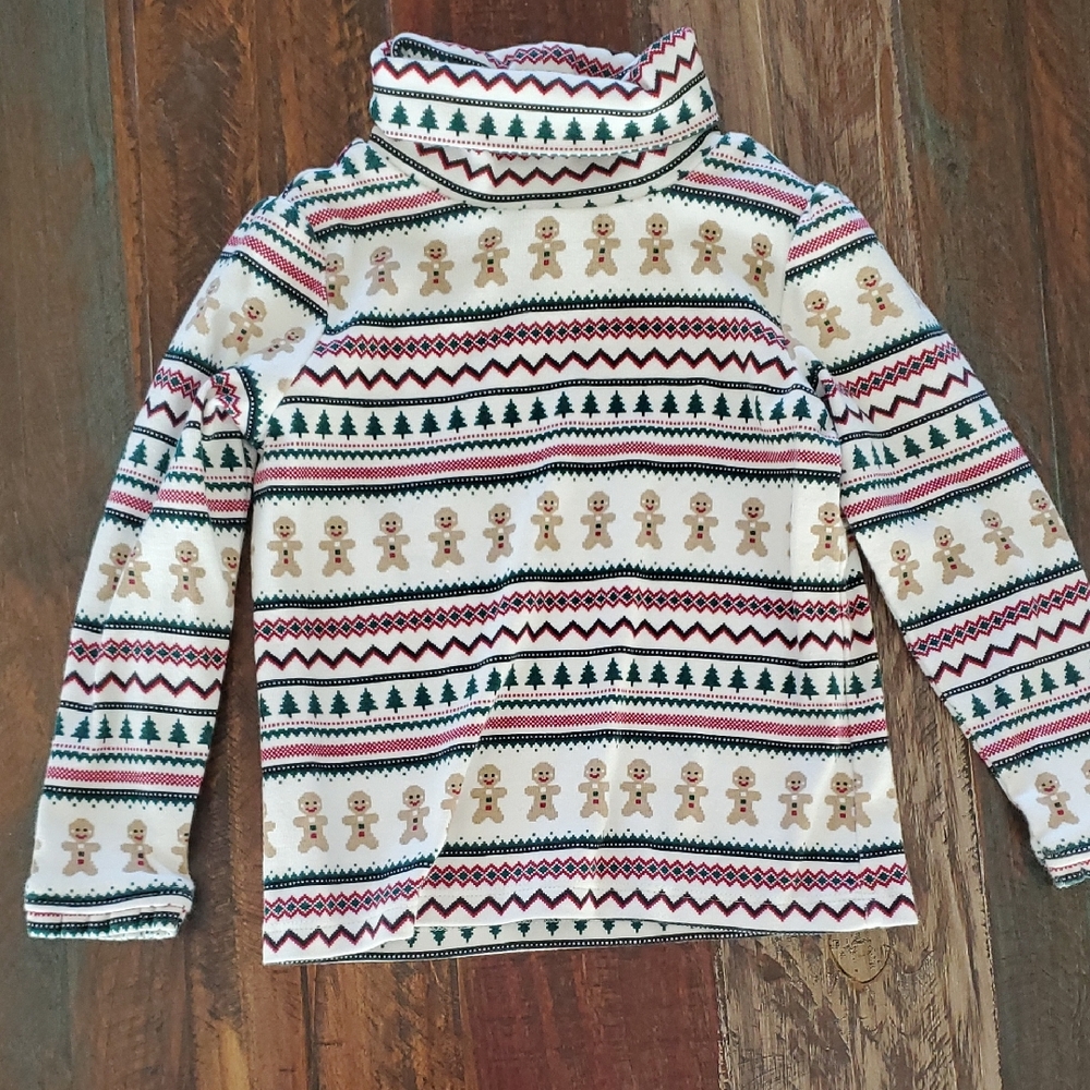Gymboree Christmas Gingerbread Pattern Turtleneck